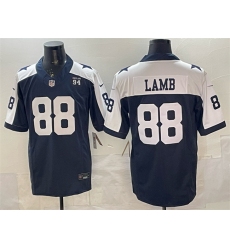 Men's Dallas Cowboys #88 CeeDee Lamb Navy F.U.S.E. 94 Marshawn Kneeland Memorial Vapor Limited Stitched Football Jersey