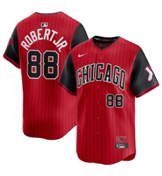 Men's Chicago White Sox #88 Luis Robert Jr. Red Black 2025 City Connect Limited Stitched Baseball Jersey