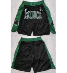 Mens Boston Celtics Black Shorts (Run Small)