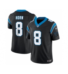 Men's Carolina Panthers #8 Jaycee Horn Black 2023 F.U.S.E. Vapor Untouchable Stitched Football Jersey