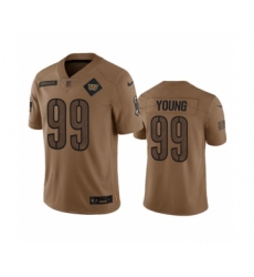 Men's Nike Washington Commanders #99 Chase Young 2023 Brown Salute To Service Limited Football Stitched Jersey
