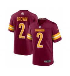 Men's Washington Commanders #2 Dyami Brown 2022 Burgundy Game Stitched Jersey