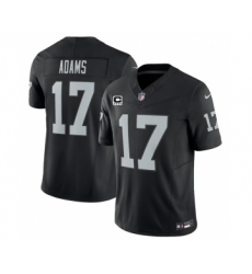 Men's Nike Las Vegas Raiders #17 Davante Adams Black 2023 F.U.S.E With 4-Star C Patch Vapor Untouchable Football Stitched Jersey