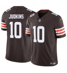 Men's Cleveland Browns #10 Quinshon Judkins Brown 2025 F.U.S.E. Vapor Limited Football Stitched Jersey