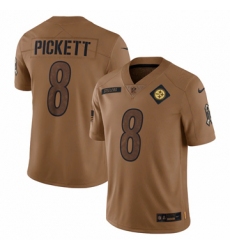 Men's Pittsburgh Steelers #8 Kenny Pickett Nike Brown 2023 Salute To Service Limited Jersey