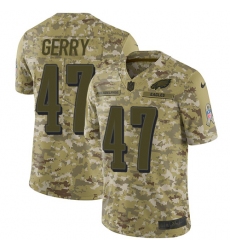 Youth Nike Philadelphia Eagles #47 Nate Gerry Limited Camo 2018 Salute to Service NFL Jersey