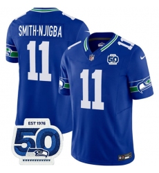 Men's Seattle Seahawks #11 Jaxon Smith-Njigba 2025 F.U.S.E 50th Anniversary Throwback Vapor Limited Football Stitched Jersey