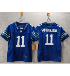Women's Seattle Seahawks #11 Jaxon Smith-Njigba Royal 2024 F.U.S.E Throwback Vapor Limited Stitched Football Jersey(Run Small) Women's Seattle Seahawks #11 Jaxon Smith-Njigba Royal 2024 F.U.S.E Throwback Vapor Limited Stitched Football Jersey(Run Small)
