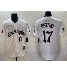 Men's Los Angeles Dodgers #17 Shohei Ohtani White Mexico 2025 LA Gothic Style With Fernando Vapor Premier Limited Stitched Baseball Jersey