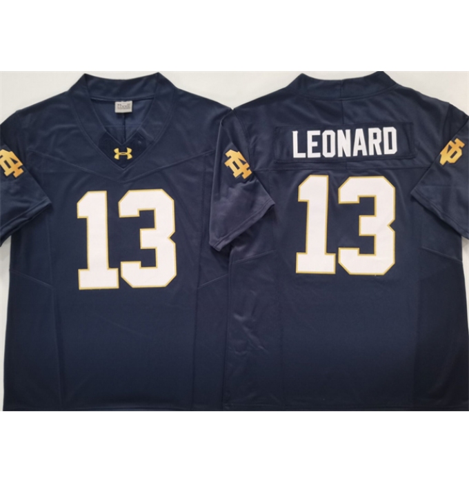 Men's Notre Dame Fighting Irish #13 Riley Leonard Navy 2025 F.U.S.E. Limited Stitched Jersey