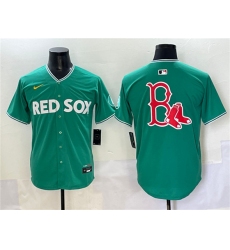 Men's Boston Red Sox Team Big Logo Green 2025 City Connect Limited Stitched Baseball Jersey