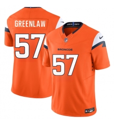 Men's Denver Broncos #57 Dre Greenlaw Orange 2025 F.U.S.E. Vapor Limited Football Stitched Jersey