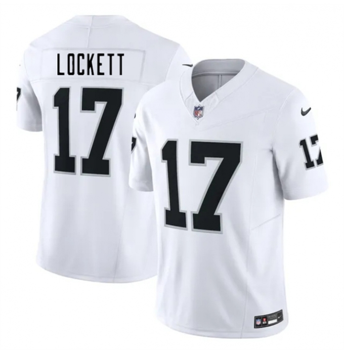 Men's Las Vegas Raiders #17 Tyler Lockett White 2025 F.U.S.E. Vapor Untouchable Limited Stitched Football Jersey
