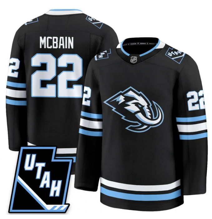Men's Utah Hockey Mammoth #22 Jack McBain 2025 Limited All Stitched Black Jersey