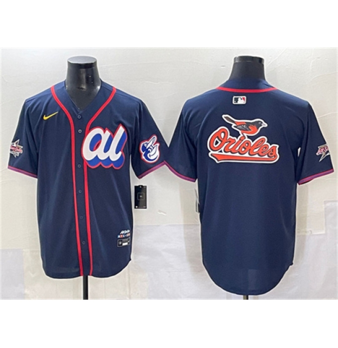 Men's American League Baltimore Orioles Team Big Logo Navy 2025 All-Star Edition Limited Stitched Baseball Jersey