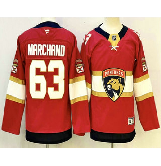 Youth Florida Panthers #63 Brad Marchand Red Authentic Jersey