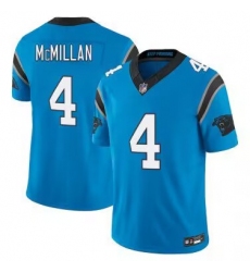 Men’s Carolina Panthers #4 Tetairoa McMillan Blue Limited Stitched Jersey