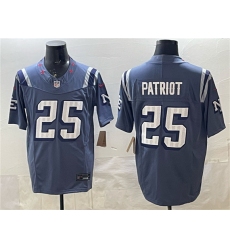 Men's New England Patriots #25 Patriot 2025 F.U.S.E. “Rivalries” Vapor Limited Football Stitched Jersey