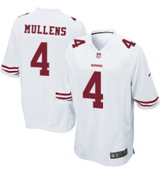 Men's Nike San Francisco 49ers #4 Nick Mullens Game White NFL Jersey