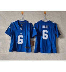 Women's New York Giants #6 Jaxson Dart Blue F.U.S.E. Vapor Limited Stitched Jersey(Run Small)