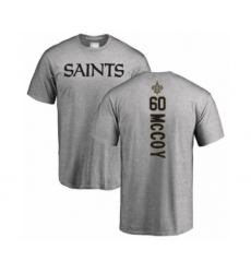 Football New Orleans Saints #60 Erik McCoy Ash Backer T-Shirt