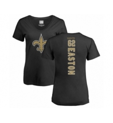 Football Women's New Orleans Saints #62 Nick Easton Black Backer Slim Fit T-Shirt