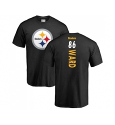 Football Pittsburgh Steelers #86 Hines Ward Black Backer T-Shirt