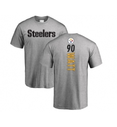 Football Pittsburgh Steelers #90 T. J. Watt Ash Backer T-Shirt