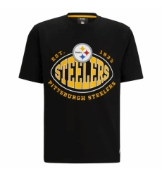 Men's Pittsburgh Steelers Black BOSS X Trap T Shirt