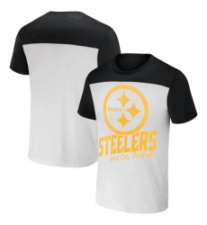 Men's Pittsburgh Steelers Cream Black X Darius Rucker Collection Colorblocked T Shirt