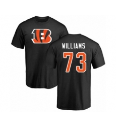 Football Cincinnati Bengals #73 Jonah Williams Black Name & Number Logo T-Shirt