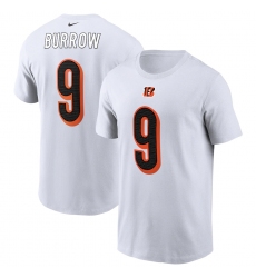 Men's Cincinnati Bengals #9 Joe Burrow Nike White Player Name & Number T-Shirt.webp