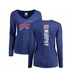 Football Women's Buffalo Bills #22 Marcus Murphy Royal Blue Backer Long Sleeve T-Shirt
