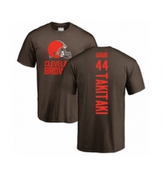 Football Cleveland Browns #44 Sione Takitaki Brown Backer T-Shirt