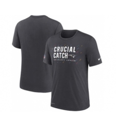 Men's New England Patriots Charcoal 2021 Crucial Catch Performance T-Shirt