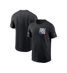 Men's Miami Dolphins Black 2023 Crucial Catch Sideline Tri-Blend T-Shirt