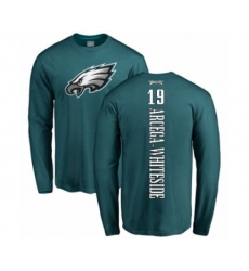 Philadelphia Eagles #19 JJ Arcega-Whiteside Green Backer Long Sleeve T-Shirt