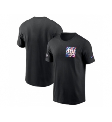 Men's New York Giants Black 2023 Crucial Catch Sideline Tri-Blend T-Shirt