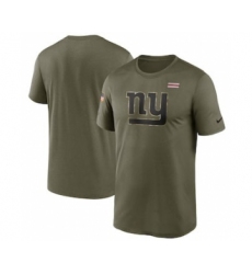 Men's New York Giants Football Olive 2021 Salute To Service Legend Performance T-Shirt