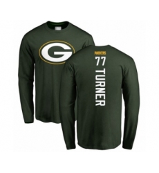 Football Green Bay Packers #77 Billy Turner Green Backer Long Sleeve T-Shirt