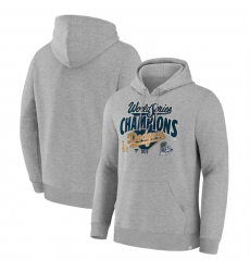 Men's Los Angeles Dodgers Heather Gray 2025 World Series Champions Locker Room Pullover Hoodie