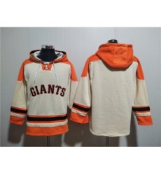 Men's San Francisco Giants Blank Cream Ageless Must-Have Lace-Up Pullover Hoodie