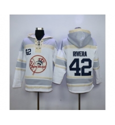Men's New York Yankees #42 Mariano Rivera White Retired Player Home MLB Hoodie