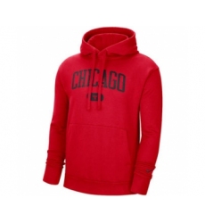 Men's Chicago Bulls 2021 Red Heritage Essential Pullover Basketball Hoodie