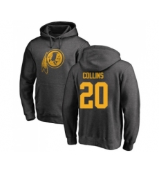 Football Washington Redskins #20 Landon Collins Ash One Color Pullover Hoodie