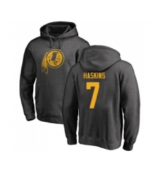 Football Washington Redskins #7 Dwayne Haskins Ash One Color Pullover Hoodie