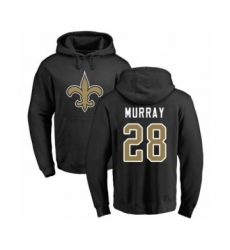 Football New Orleans Saints #28 Latavius Murray Black Name & Number Logo Pullover Hoodie