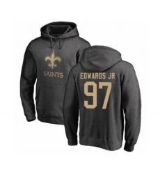 Football New Orleans Saints #97 Mario Edwards Jr Ash One Color Pullover Hoodie