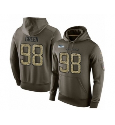 Football Men's Seattle Seahawks #98 Rasheem Green Salute To Service Pullover Hoodie