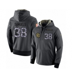 Football Men's Pittsburgh Steelers #38 Jaylen Samuels Stitched Black Anthracite Salute to Service Player Performance Hoodie